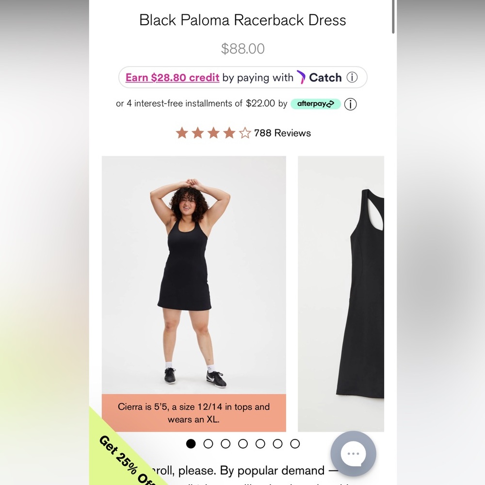 Girlfriend Collective Black Paloma Racerback Dress